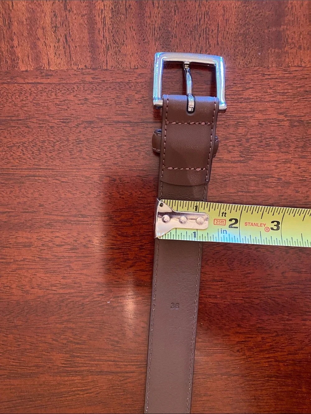 J. Crew Brown 100% Leather  Classic Dress Belt